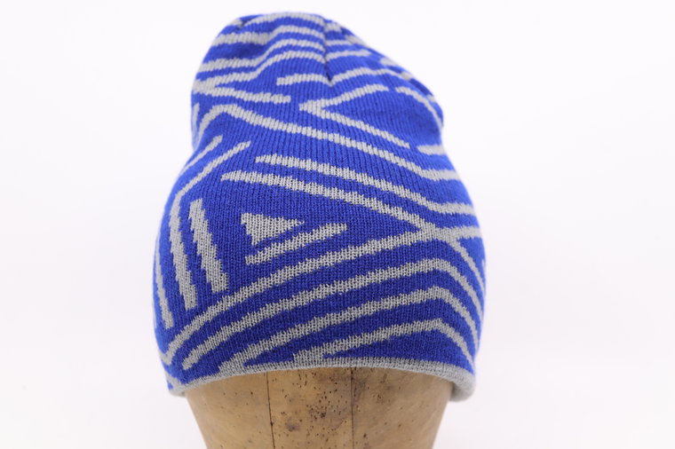 Fiebig knitted kinder beanie Blauw en Grijs