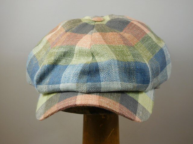 Wigens Newsboy Classic Cap Linen Silk Summer Tartan 