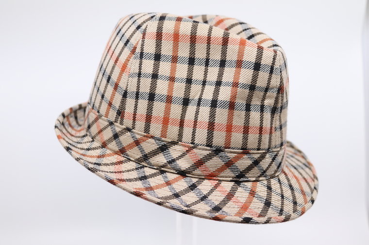 Hats and Dreams Classic Trilby Beige Ruit