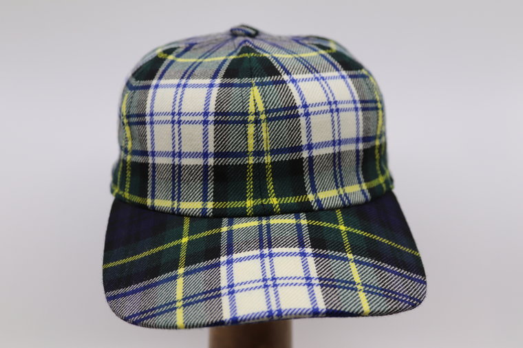 City Sport Winter Baseball Cap Tartan Blauw Groen