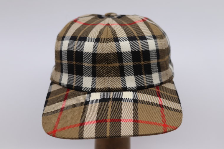 City Sport Winter Baseball Cap Tartan Camel  Zwart