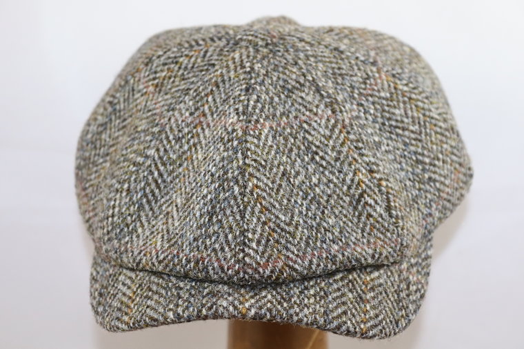 Wigens Newsboy Classic Cap Harris Tweed Grey