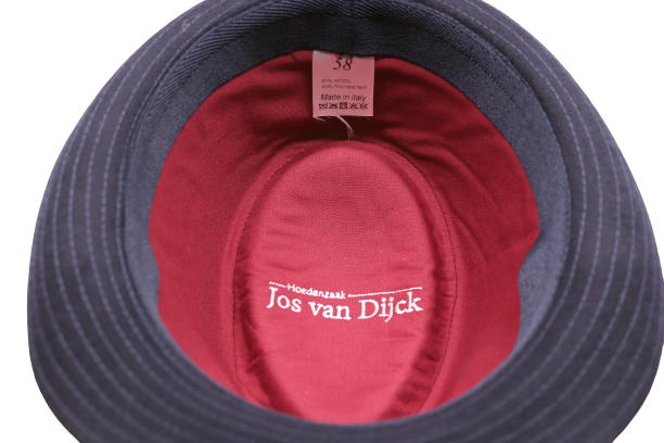 jos van dijck trilby wolmix donkerblauw