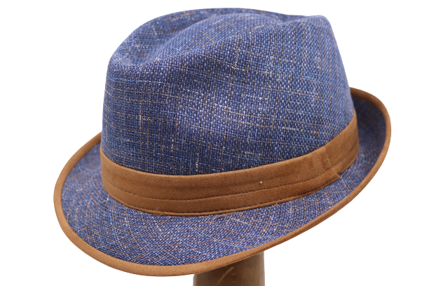 Jos van Dijck Trilby Blauw contrast Bruin 