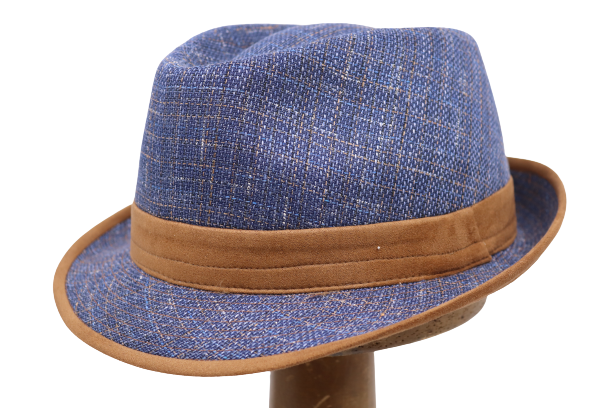 Jos van Dijck Trilby Blauw contrast Bruin 