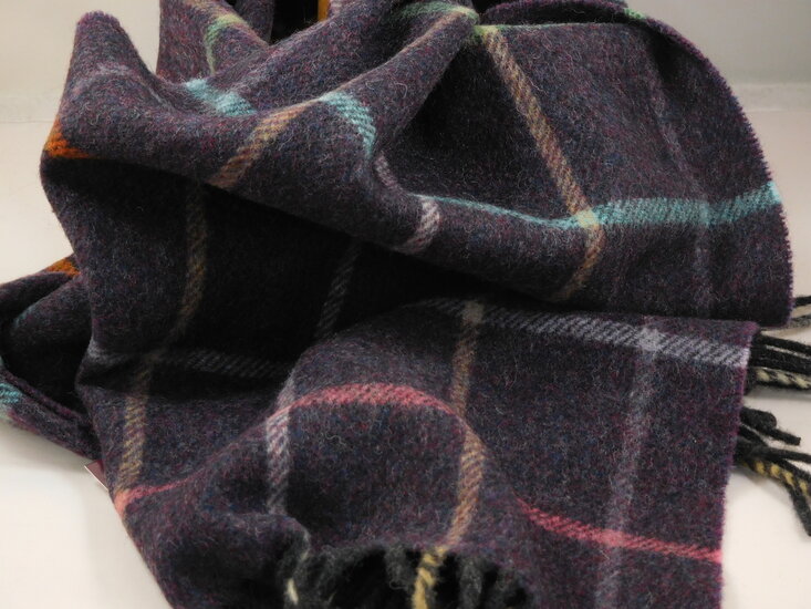 john hanly irish wool scarf medium heather purple