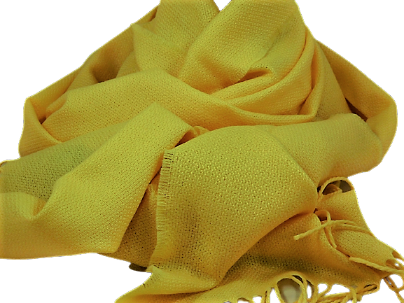 john hanly merino wool scarf large solid pastel yellow