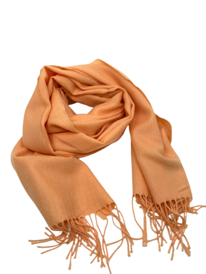 john hanly merino wool scarf large cantaloupe 