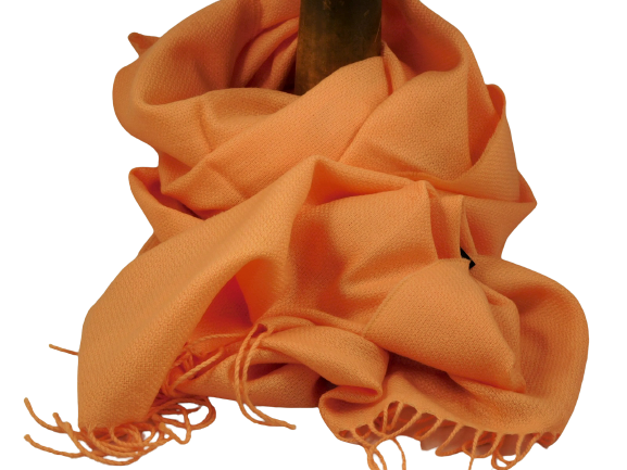 john hanly merino wool scarf large cantaloupe 