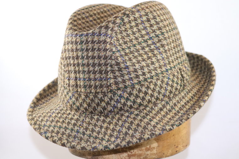 Portaluri Trilby tweedhoed ruit Bruin