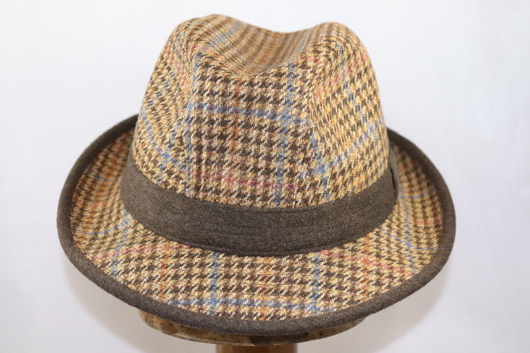 Portaluri Trilby tweedhoed Beige Bruin contrast Bruin