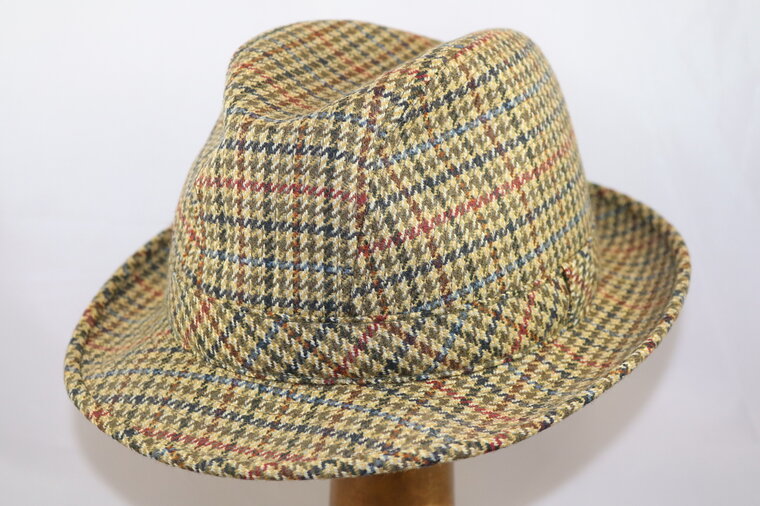 Portaluri Trilby tweedhoed ruit Goud Beige