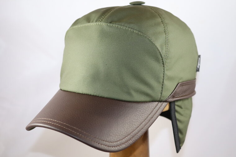 Wigens Baseballcap Wax met oorkleppen Olive