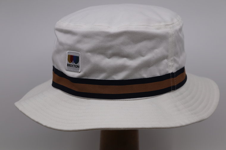 brixton alton bucket hat off white