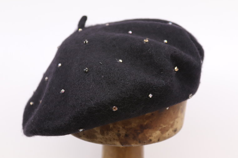 bronte flore baret wool black diamond