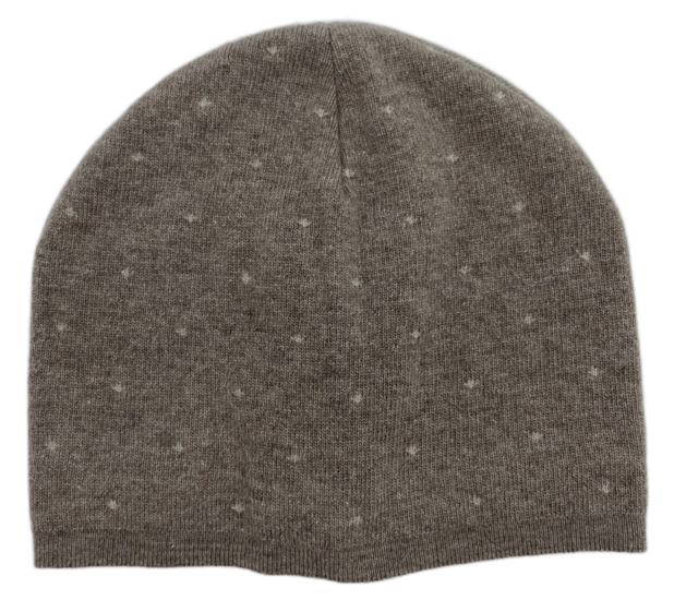 bronte kinder beanie muts stipjes wolmix beige