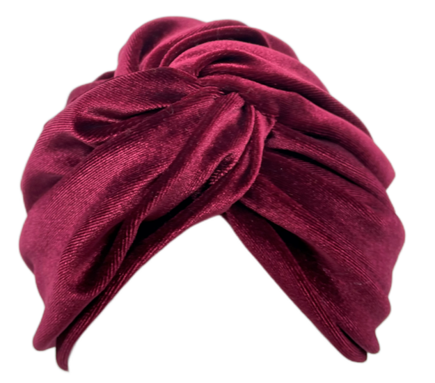 bronte turban velvet fluweel  dark berry