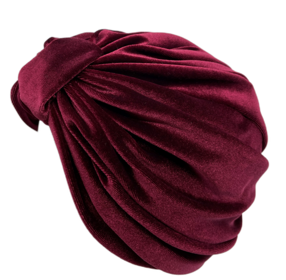 bronte turban velvet fluweel  dark berry