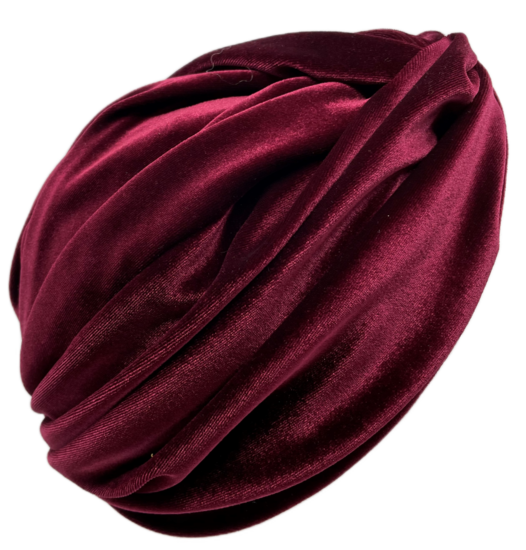 bronte turban velvet fluweel  dark berry