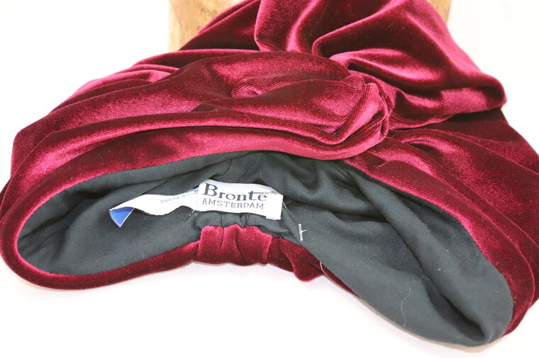 bronte turban velvet fluweel  dark berry