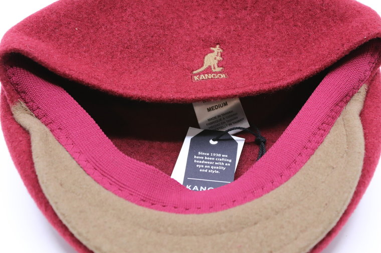 kangol flatcap 504s wool red velvet