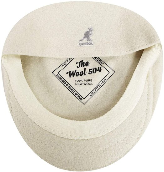 kangol flatcap 504 wool white