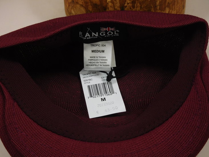 kangol flatcap 504 tropic cordovan