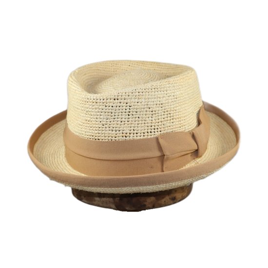 Jose Signes Pork Pie  Raffia Crochet Naturel