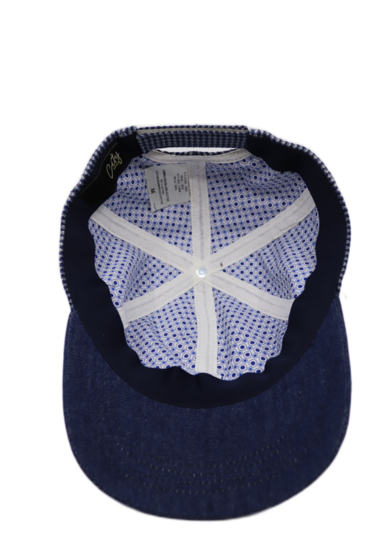 city sport baseball cap zijde blauw wit dots