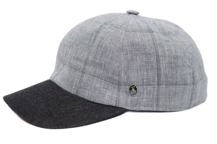 city sport baseball cap linnen grijs ruit