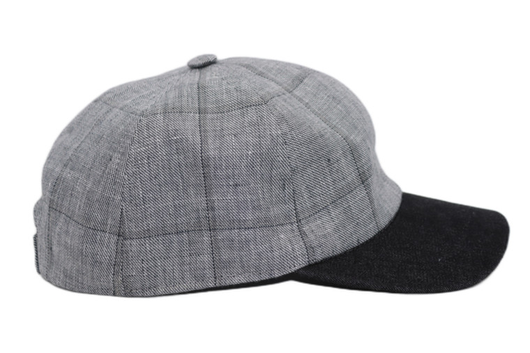 city sport baseball cap linnen grijs ruit