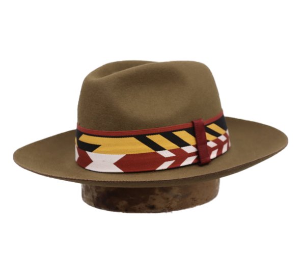 Jose Signes Valencia Fedora Haarvilt Ethnic Khaki Groen