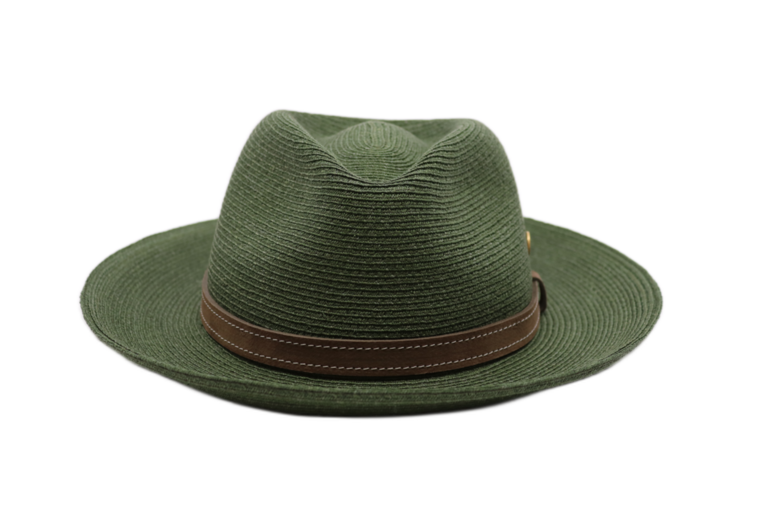 mayser fedora mathis raffia bandstro groen