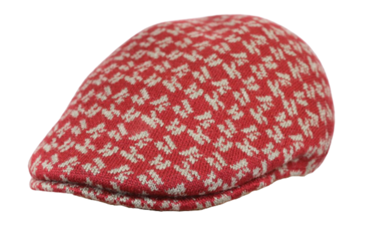 kangol flatcap 507 seamless wool square red velvet