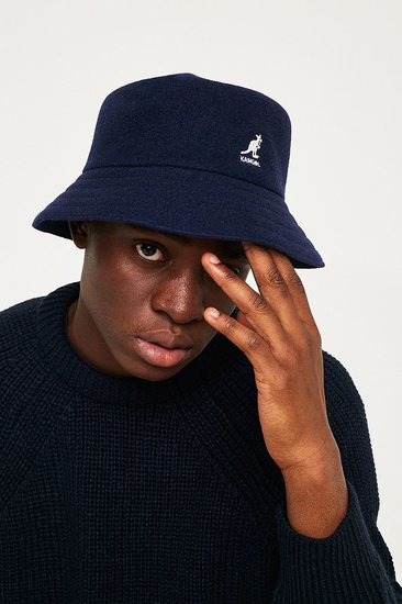 kangol bucket hat lahinch wool navy