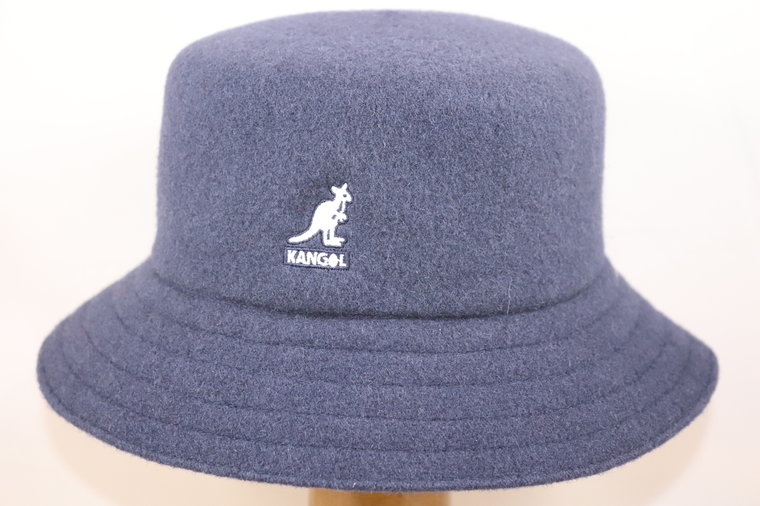 kangol bucket hat lahinch wool navy