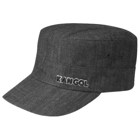 kangol army cap flexfit denim black