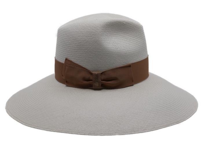 borsalino fedora fino sophie panama white and caramel