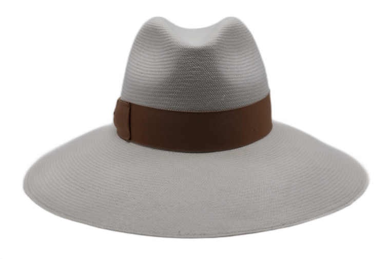 borsalino fedora fino sophie panama white and caramel