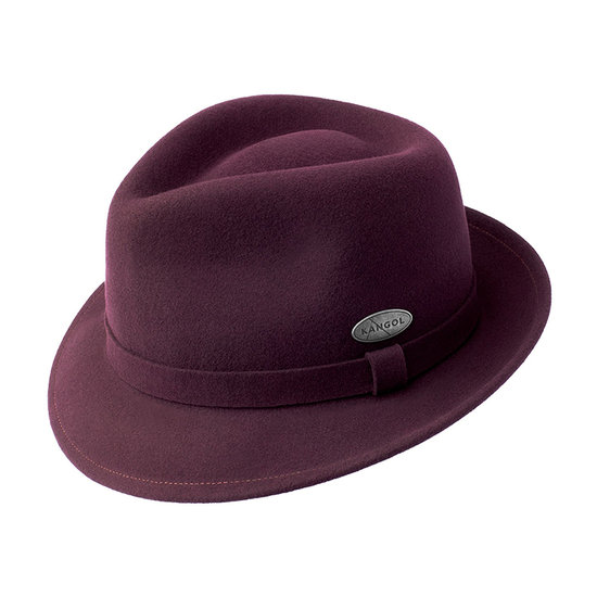 kangol hat trilby hiro litefelt wool wine