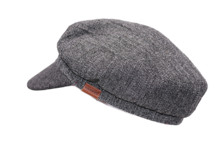 kangol fisherman cap enfield herringbone grey