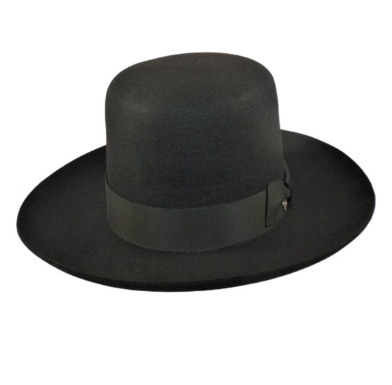 panizza fedora open crown torino haarvilt zwart