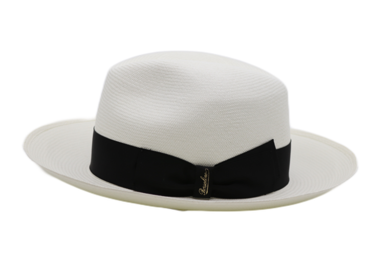 borsalino panama classic fino wide brim white and black