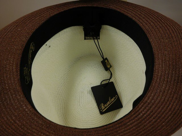 borsalino fedora bogart bandstro hemp marron creme