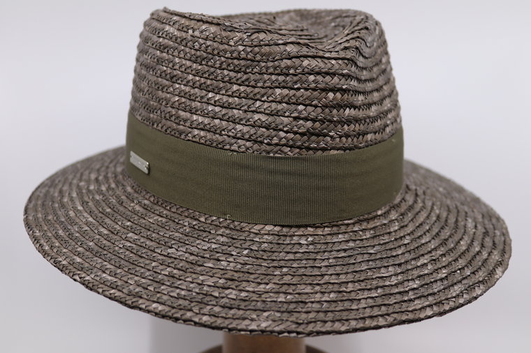 Seeberger Fedora Bandstro Olive