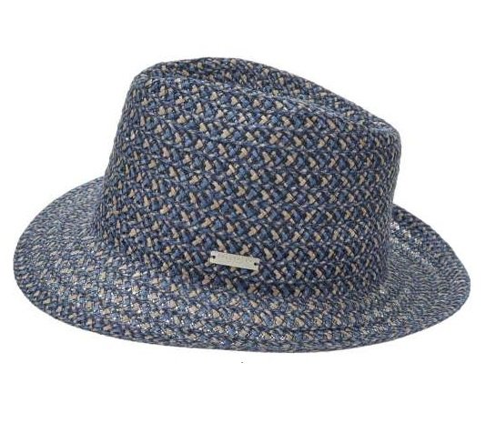 seeberger fedora zomerhoed crochet marine taupe