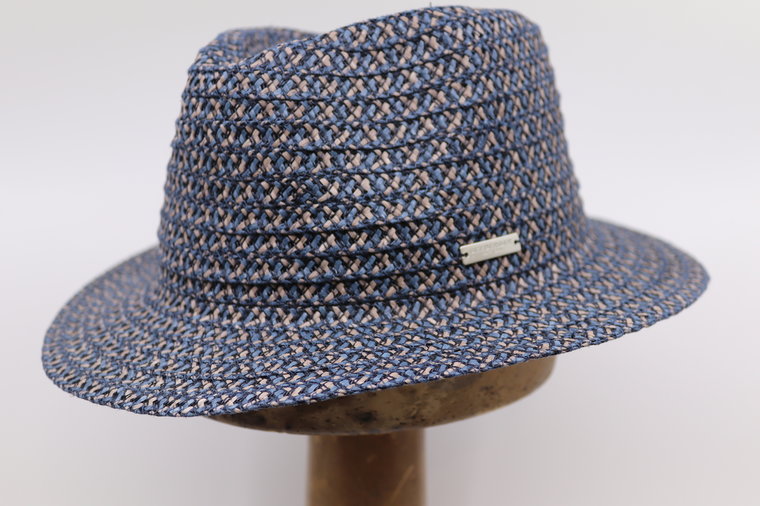 seeberger fedora zomerhoed crochet marine taupe