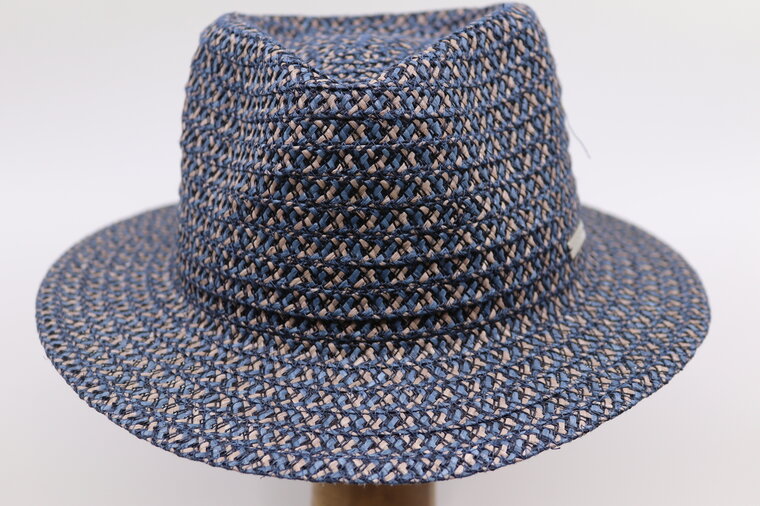 seeberger fedora zomerhoed crochet marine taupe