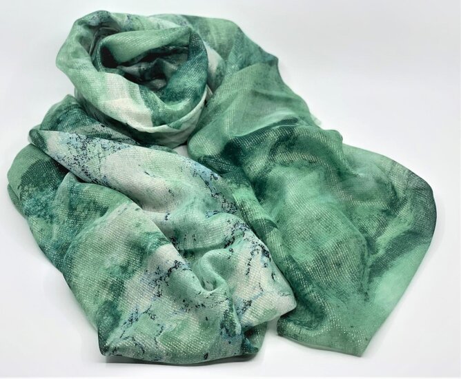 onkar zomer sjaal  viscose green fields 