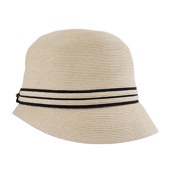 bronte cloche zomer lotte cellulose naturel en zwart